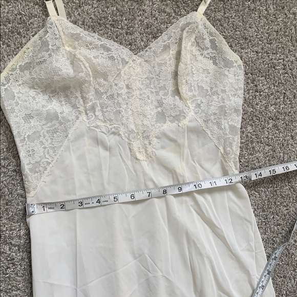 Vintage Rogers White Lace Trim Slip Dress - Picture 8 of 12